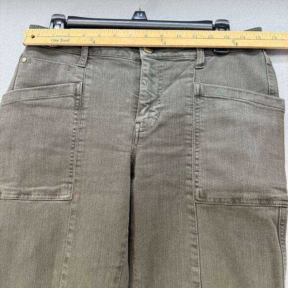 Liverpool Cargo Jeans Women's 8/29 Olive Green The Ankle Cargo Skinny Preppy - Picture 13 of 16